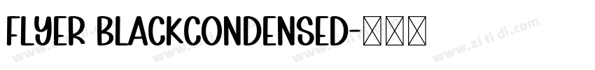 Flyer BlackCondensed字体转换 Flyer BlackCondensed字体转换
